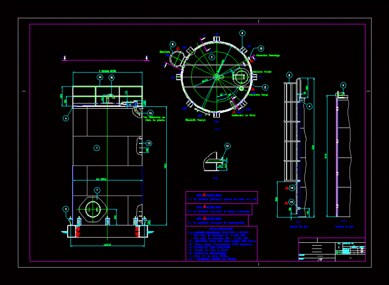Diesel Tank DWG Block for AutoCAD