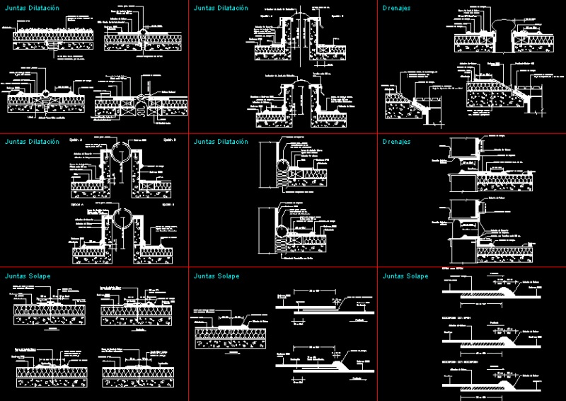 Dilatation Joints DWG Block for AutoCAD