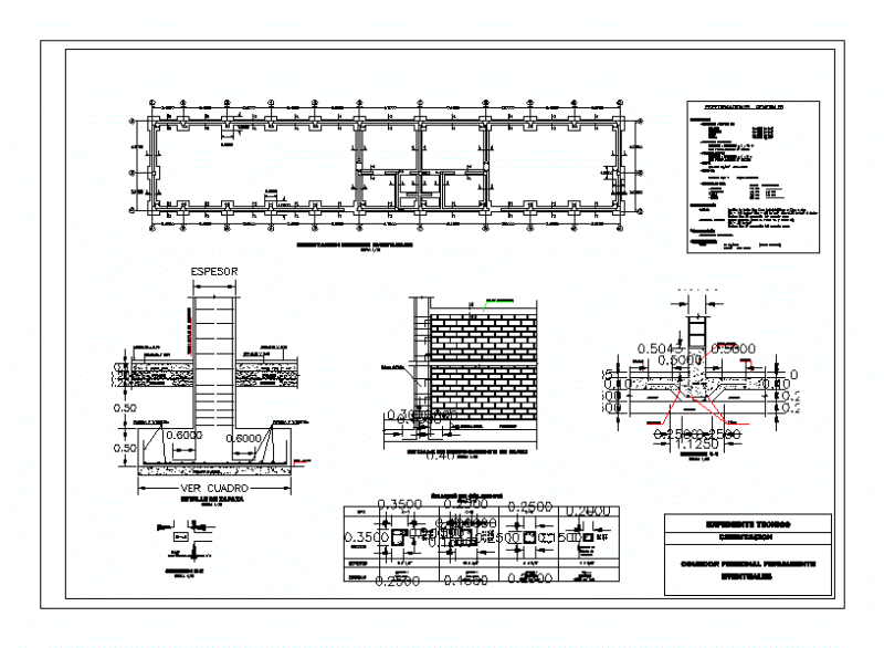 Dining Foundations – Footings DWG Block for AutoCAD