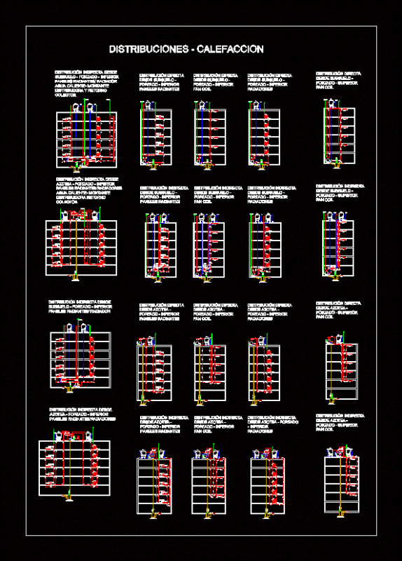 Distribution -Heating DWG Block for AutoCAD