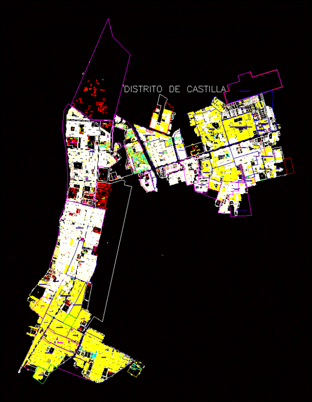 District Map Catastral Castilla DWG Block for AutoCAD