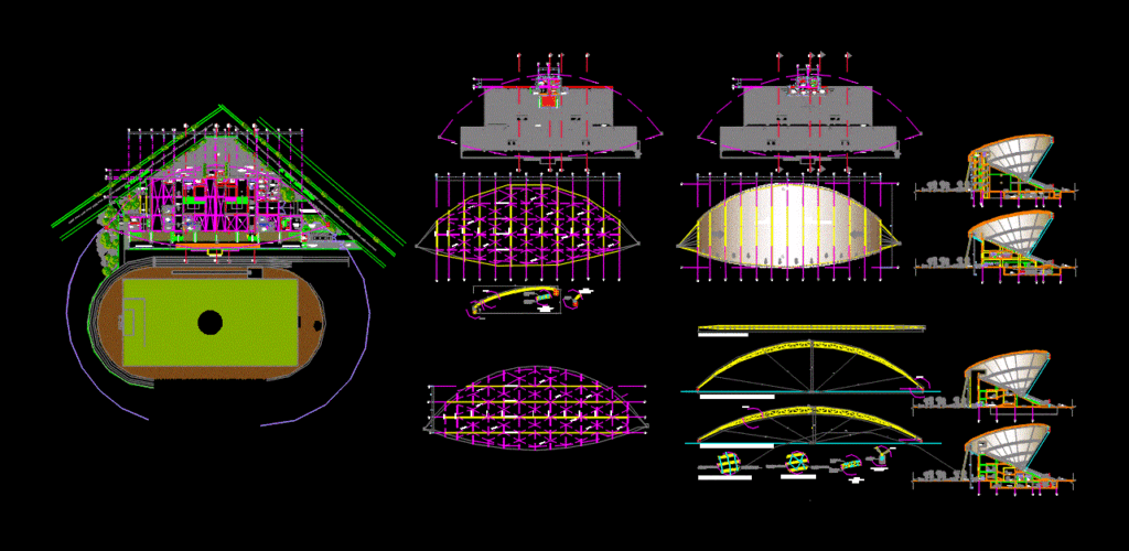 District Stadium DWG Plan for AutoCAD