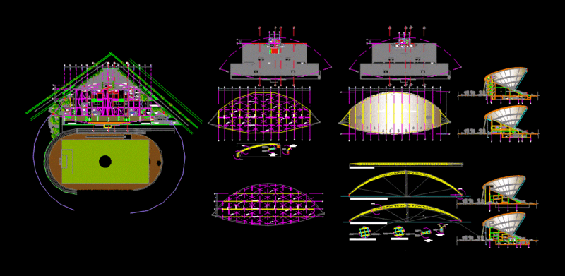 District Stadium DWG Plan for AutoCAD