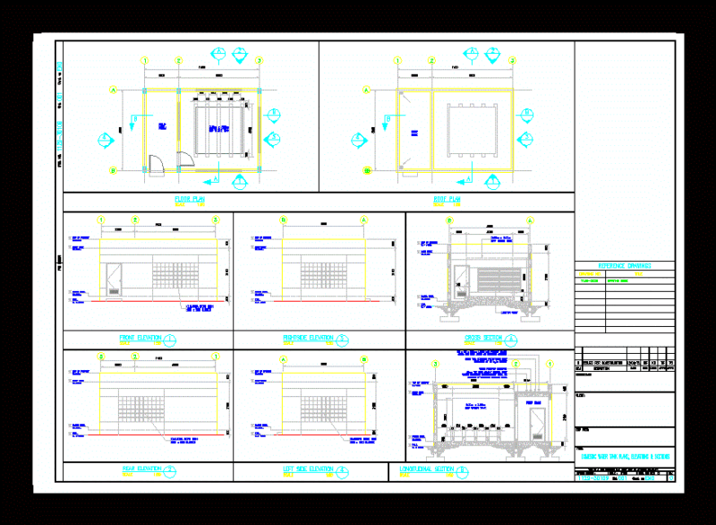 Domestic Water Tank DWG Section for AutoCAD