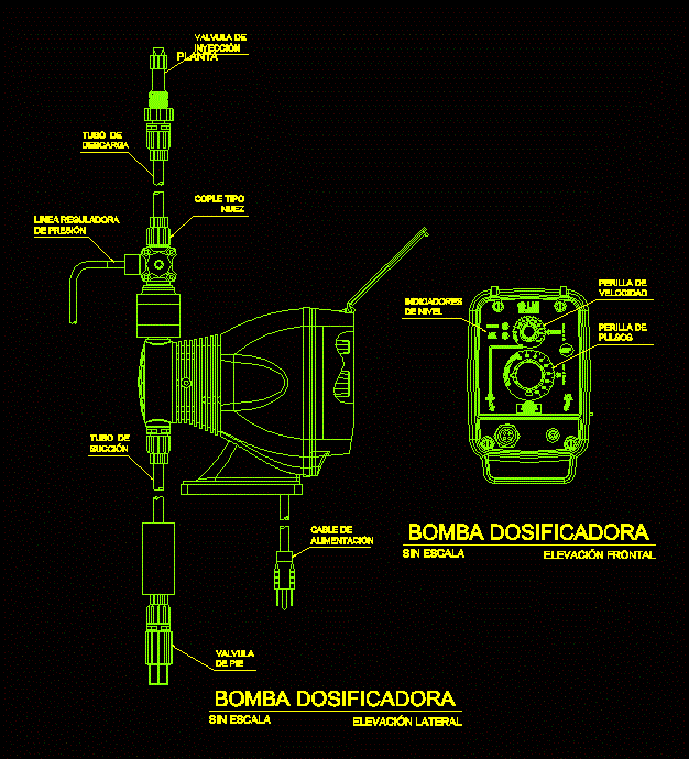 Dosing Pump DWG Detail for AutoCAD • Designs CAD