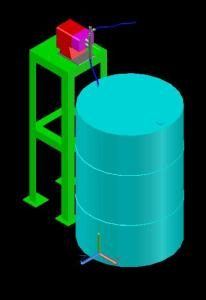 Dosing Tank 3D DWG Model for AutoCAD