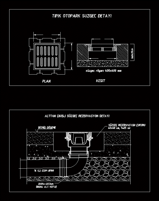 Drain Garage 2D DWG Plan for AutoCAD