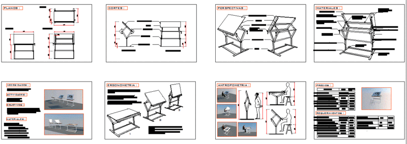Drawing Board DWG Detail for AutoCAD
