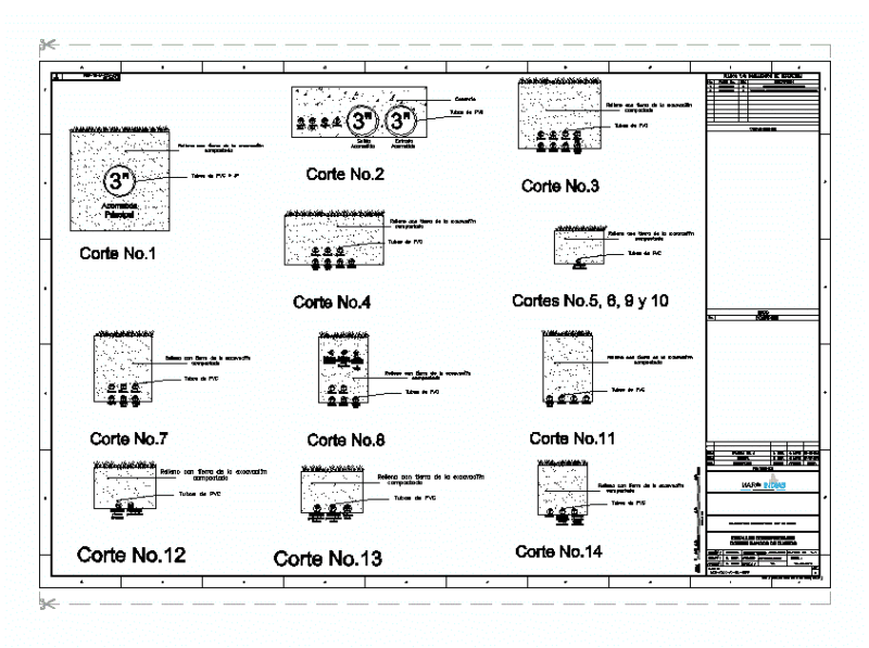 Duct Banks Subterraneos DWG Block for AutoCAD