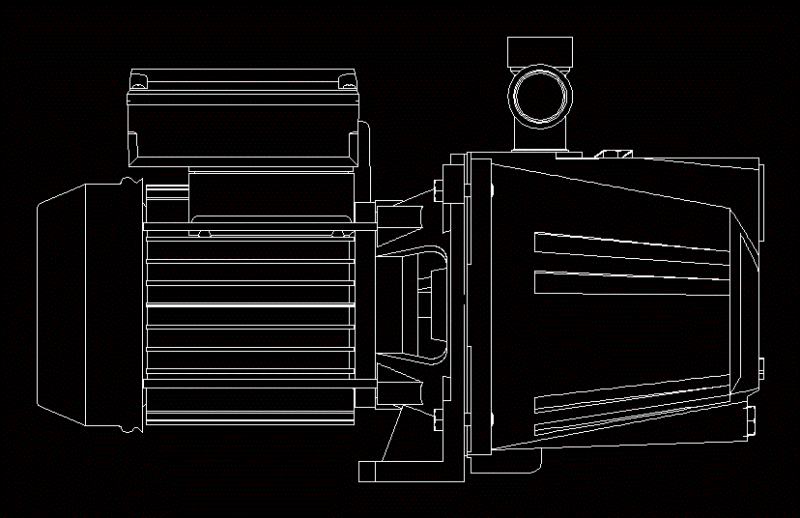 Dynamic Block Peripheral Pump DWG Block for AutoCAD