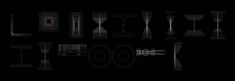 Dynamic Blocks Profiles – Buloneria DWG Block for AutoCAD