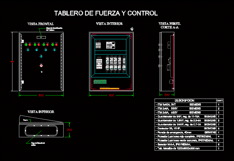 Electric Board DWG Block for AutoCAD