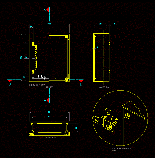 Чертеж с размерами dwg