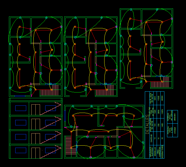 Electric Distribuicion A 4 Storey House DWG Block for AutoCAD * Designs CAD