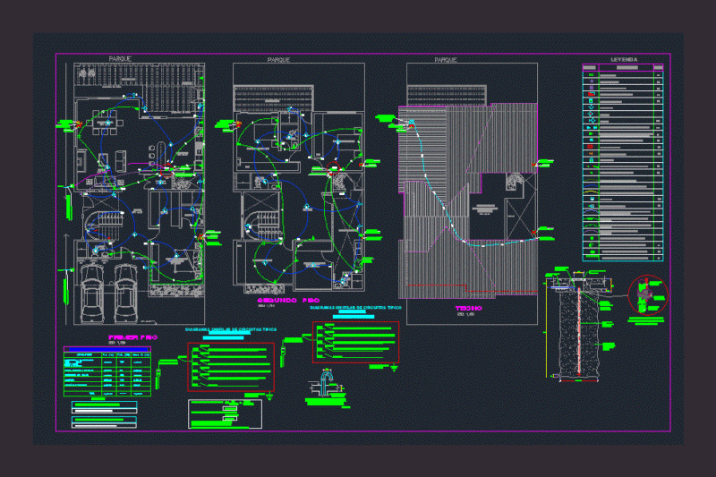 Electric House DWG Detail for AutoCAD