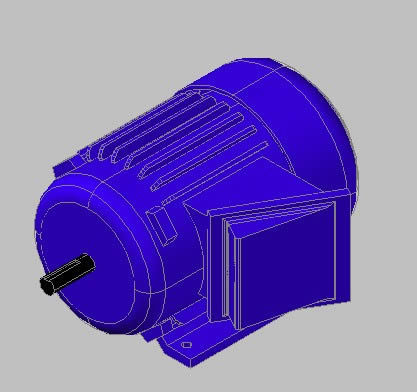 Desenho de motor elétrico em AutoCAD, Baixar CAD Grátis (102.85 KB)