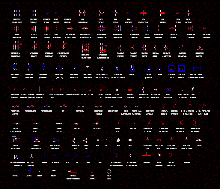 cad blocks electrical symbols