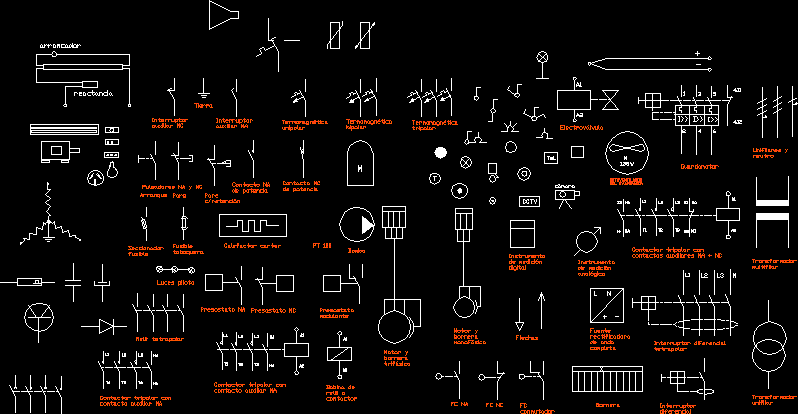 electrical control symbols cad
