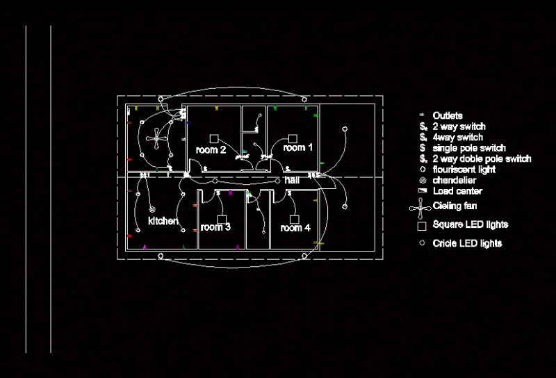 Electrica House Plan DWG Plan for AutoCAD