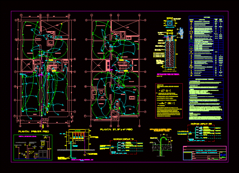 Electrical – Multifamily Housing Data DWG Block for AutoCAD