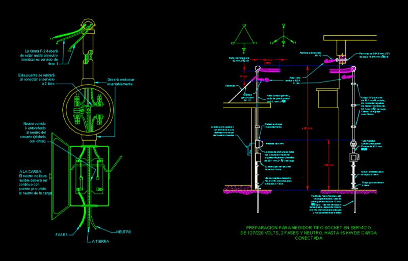 Electrical Connection DWG Detail for AutoCAD