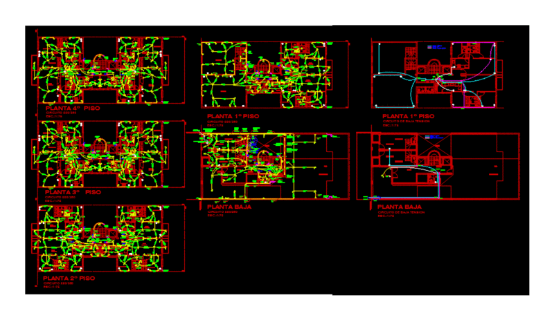 Electrical Distribution DWG Model for AutoCAD