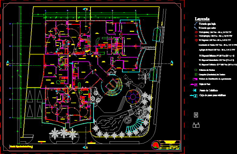 Electrical Drawings American Palace DWG Block for AutoCAD  