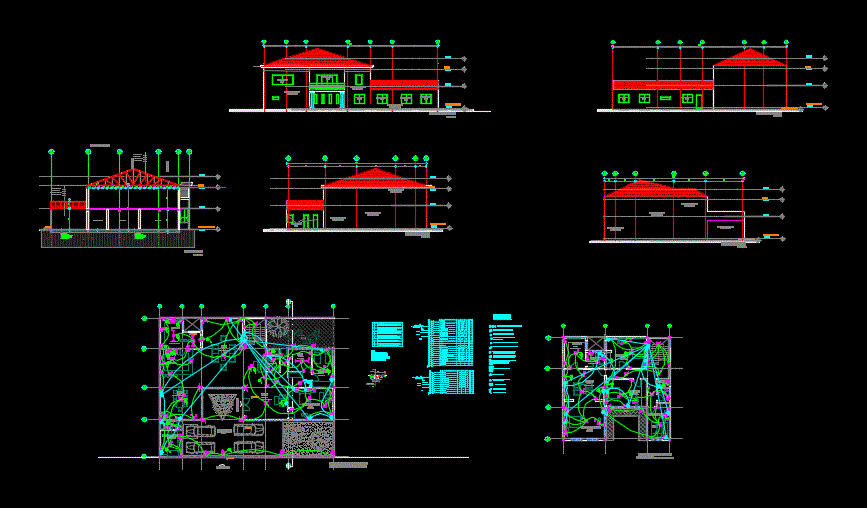 Electrical Installation Of Residential Housing DWG Detail ... sample kitchen wiring diagram 