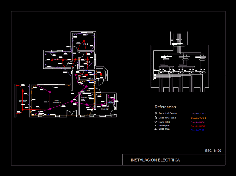 Electrical Installation Plan (Eep) DWG Plan for AutoCAD