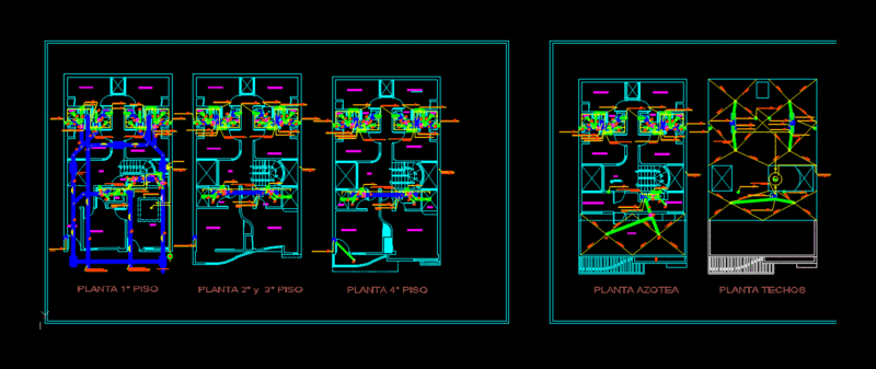 Electrical Installations DWG Block for AutoCAD