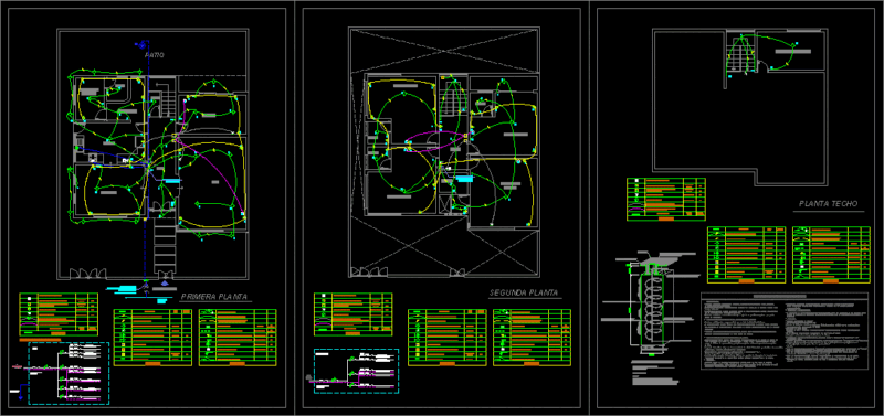 Electrical Installations DWG Block for AutoCAD