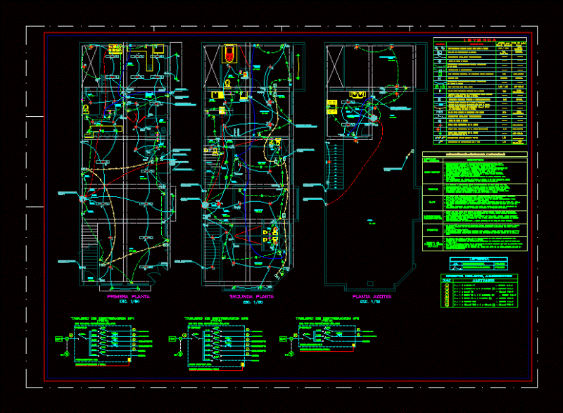 Electrical Installations DWG Block for AutoCAD