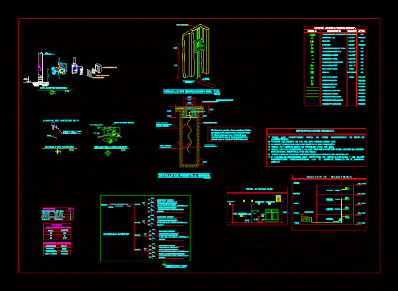 Electrical Installations DWG Detail for AutoCAD