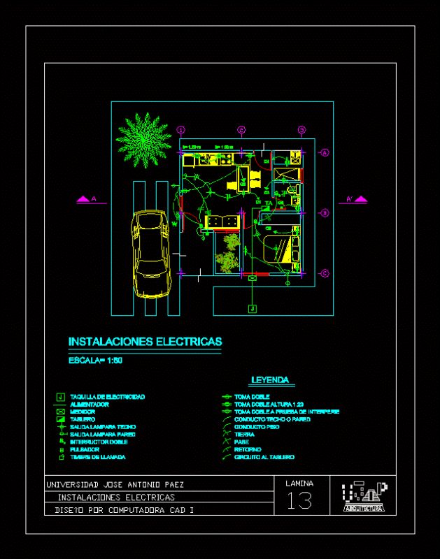 Electrical Installations DWG Detail for AutoCAD