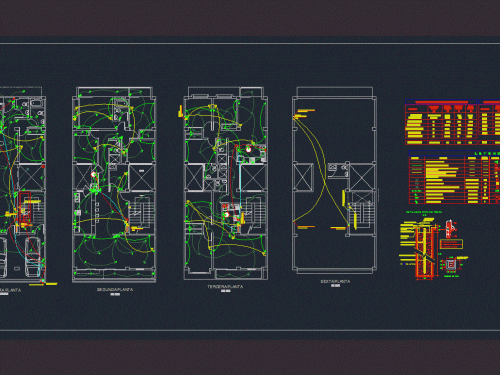 Electrical Installations In Housing DWG Block for AutoCAD 
