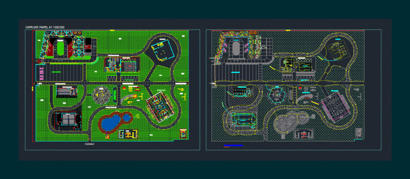 Electrical Installations Recreation Center DWG Detail for AutoCAD