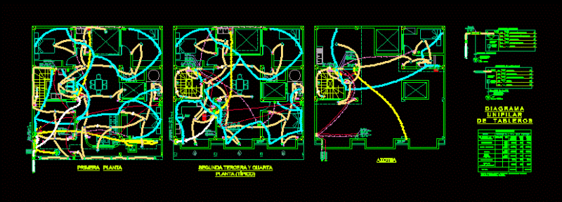 Electrical Plan – Multifamily Housing DWG Plan for AutoCAD