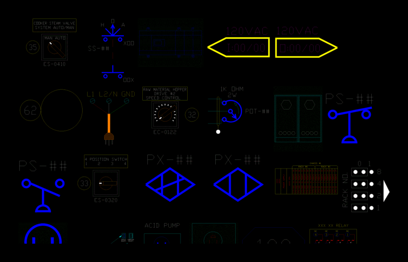 Electrical Symbols 2D DWG Block for AutoCAD