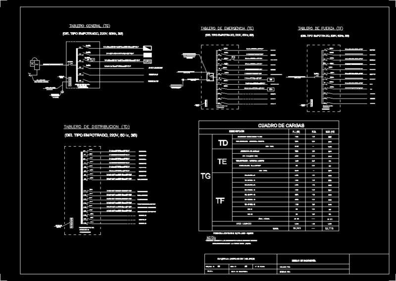 Electrical Wiring Schematic, Office DWG Block for AutoCAD