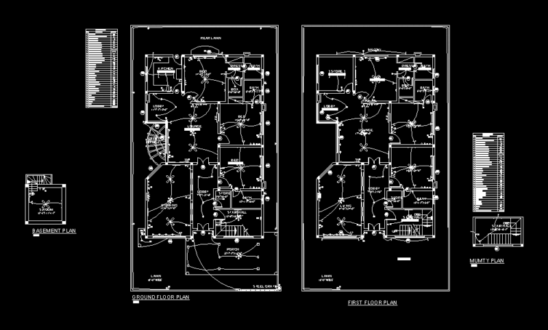 Electricity From A Home DWG Detail for AutoCAD