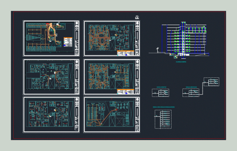 Electricity Multifamily Building DWG Block for AutoCAD