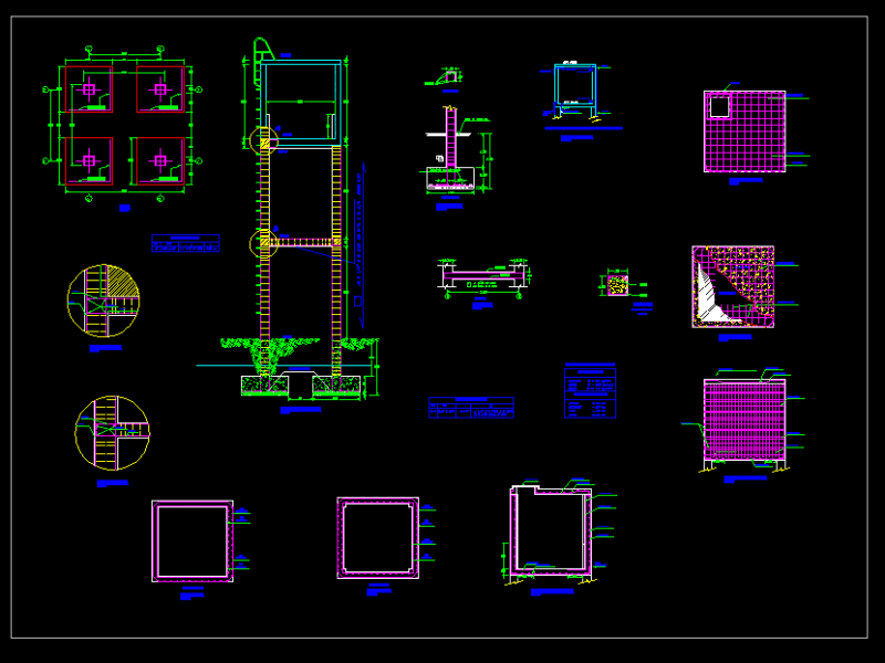Elevated Tank 10m3 DWG Detail for AutoCAD