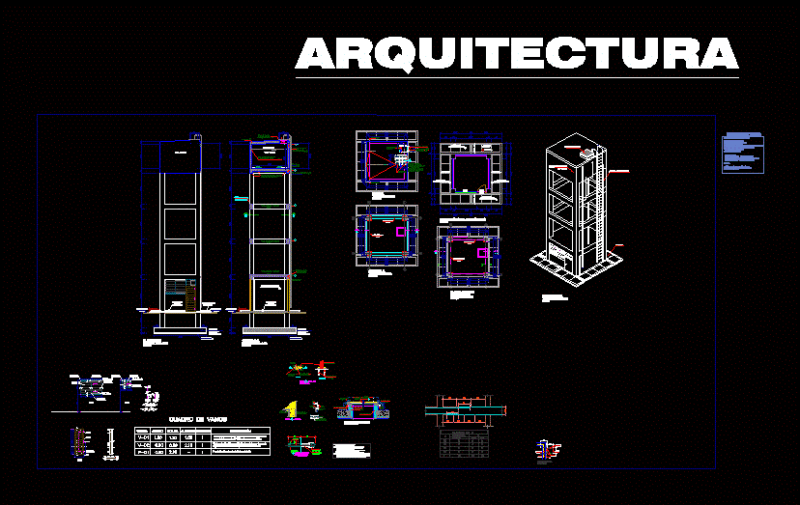 Elevated Tank 15 M3 DWG Section for AutoCAD