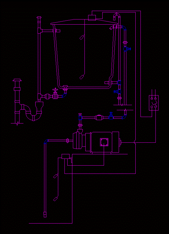 Elevated Tank Detail 2D DWG Detail for AutoCAD