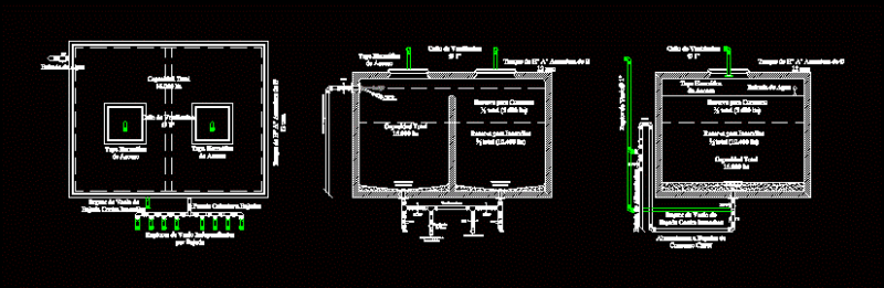 Elevated Tank DWG Block for AutoCAD