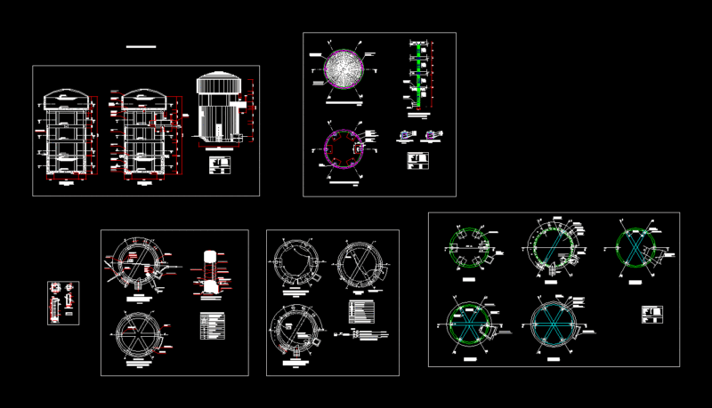 Elevated Tank DWG Block for AutoCAD