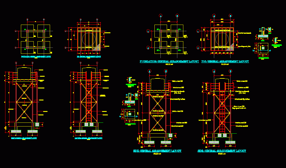 Elevated Water Tank DWG Block for AutoCAD • Designs CAD