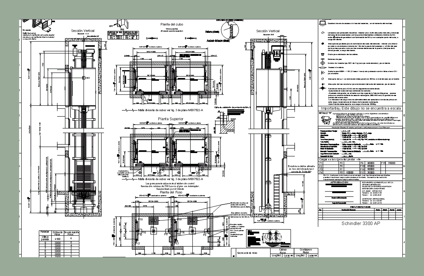 Elevator Ap Schinder 3300 DWG Detail for AutoCAD • Designs CAD