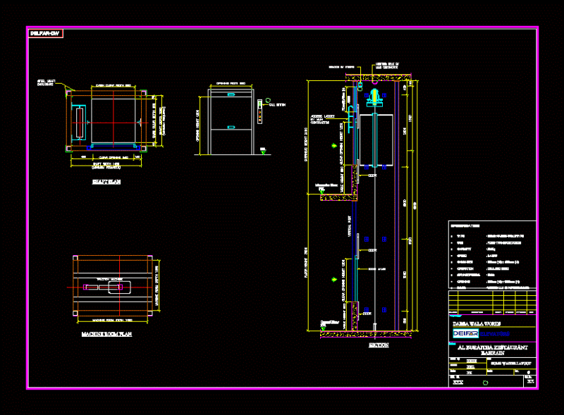 Elevator DWG Block for AutoCAD