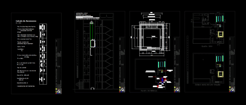 Elevator DWG Section for AutoCAD